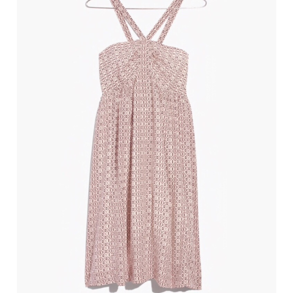 MADEWELL 100% Silk Convertible Halter Dress